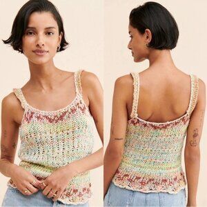 NEW Free People Palmetto Open Knit Tank Top Size Medium